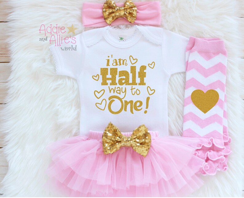 Baby Half Birthday Outfit Hb6b Baby 12 Birthday Outfit Birthday Gift My Half Birthday 6 Month Photo Outfit Baby Girl Half Birthday Clothing Baby Girls Clothing Valresa Com