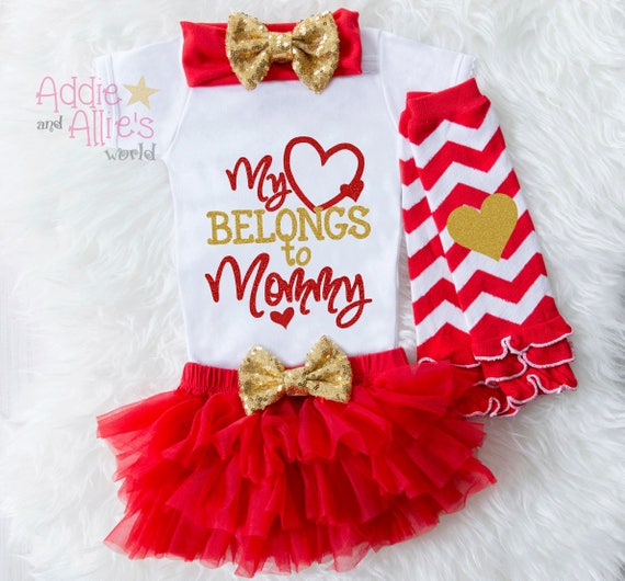 babys first valentines day outfit