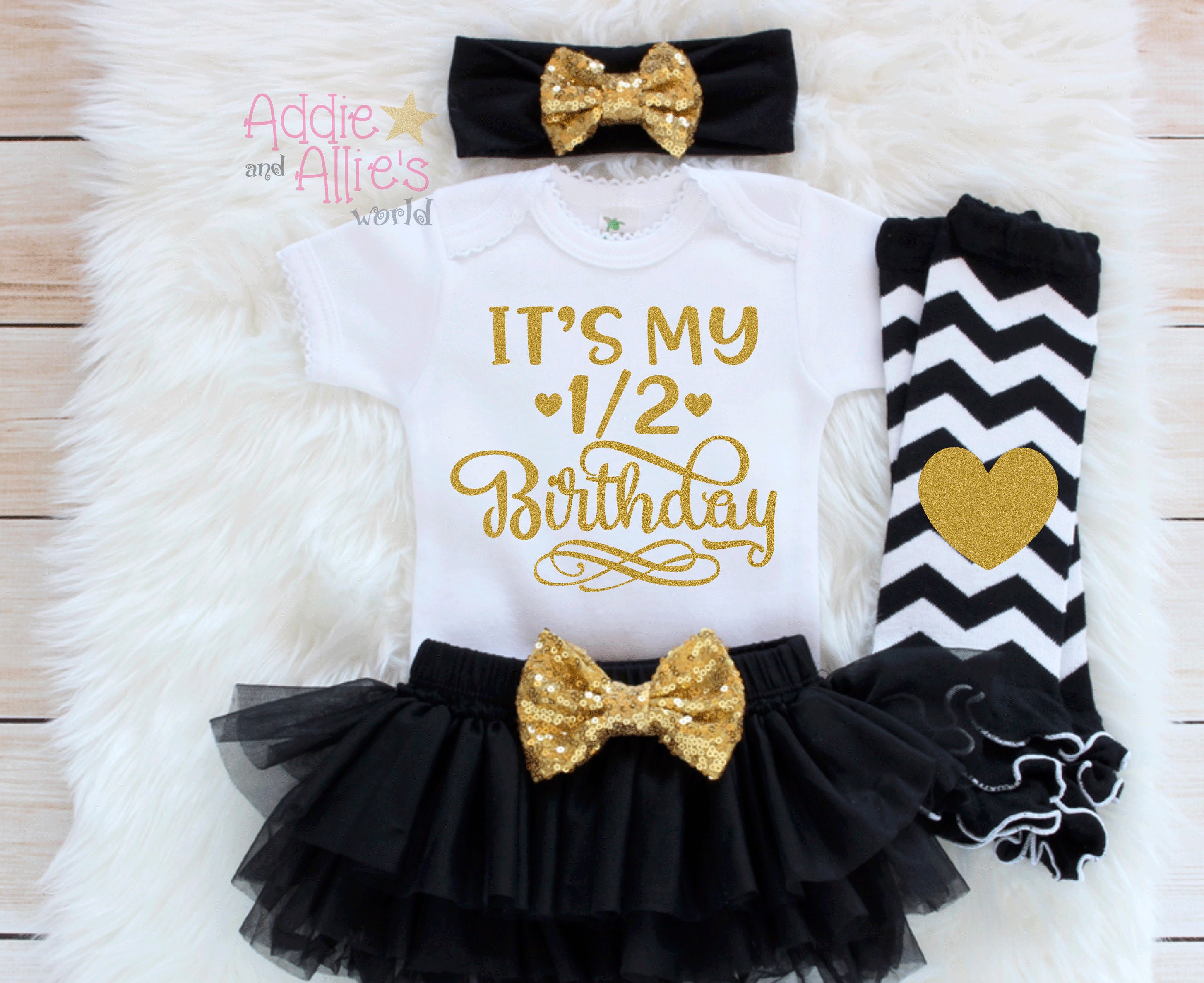 Half birthday outfit girl half birthday bodysuit baby half Etsy