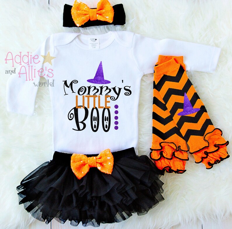 Baby First Halloween Outfit Baby First Halloween Costumes Mommys Little Boo Personalized Baby 1st Halloween Outfit H9