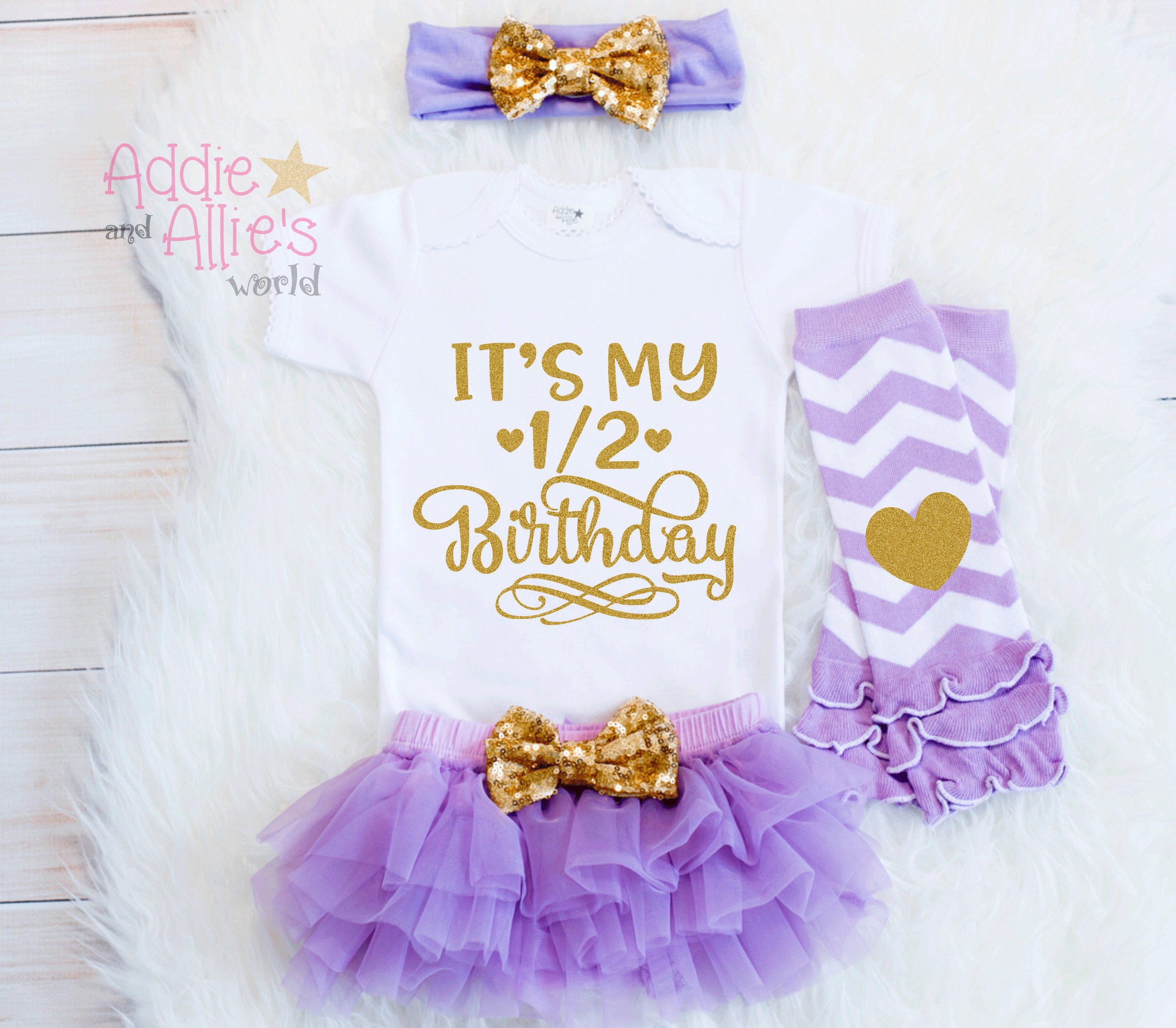 Half birthday outfit girl half birthday bodysuit baby half Etsy