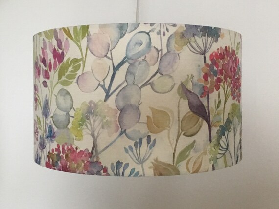 Lamp Shade Made With Voyage Decoration Hedgerow Fabric Etsy