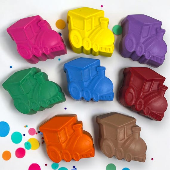 Train Crayon Favors: Colorful Kids Birthday Party Gifts