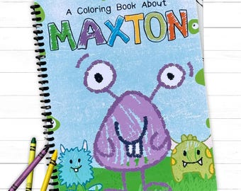 Personalized Monster Activity Book, Custom Physical Gift for Kids