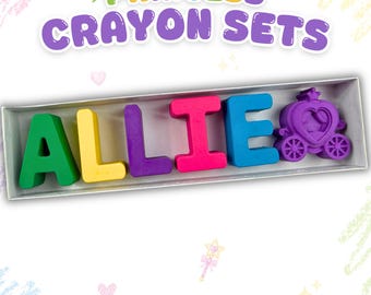 Crayones personalizados con el nombre de la princesa para niños / Regalo personalizado para niños pequeños