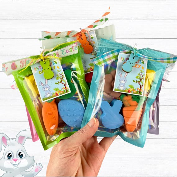 Personalized Easter Crayon Set: Bunny & Chick Party Favors