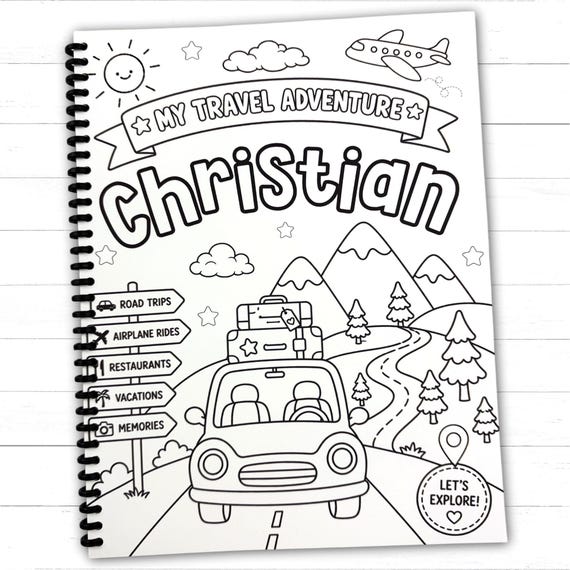 Personalized Road Trip Book for Kids | Travel Activities