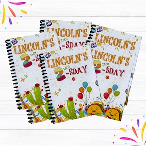 Personalized Taco Twosday Coloring Book & Crayon Set: Fiesta Party Favors