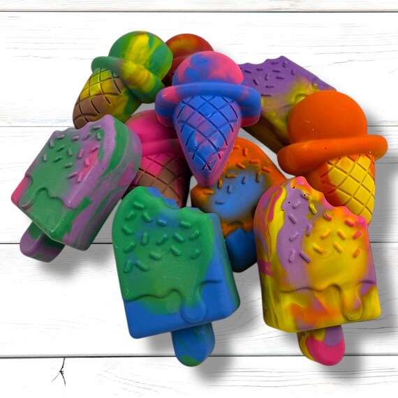 Ice Cream Crayons Party Favors: Personalized Kids Birthday Gifts