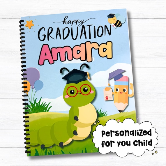 Personalized Graduation Coloring Book | Kids Name Gift | Preschool Kindergarten Grad