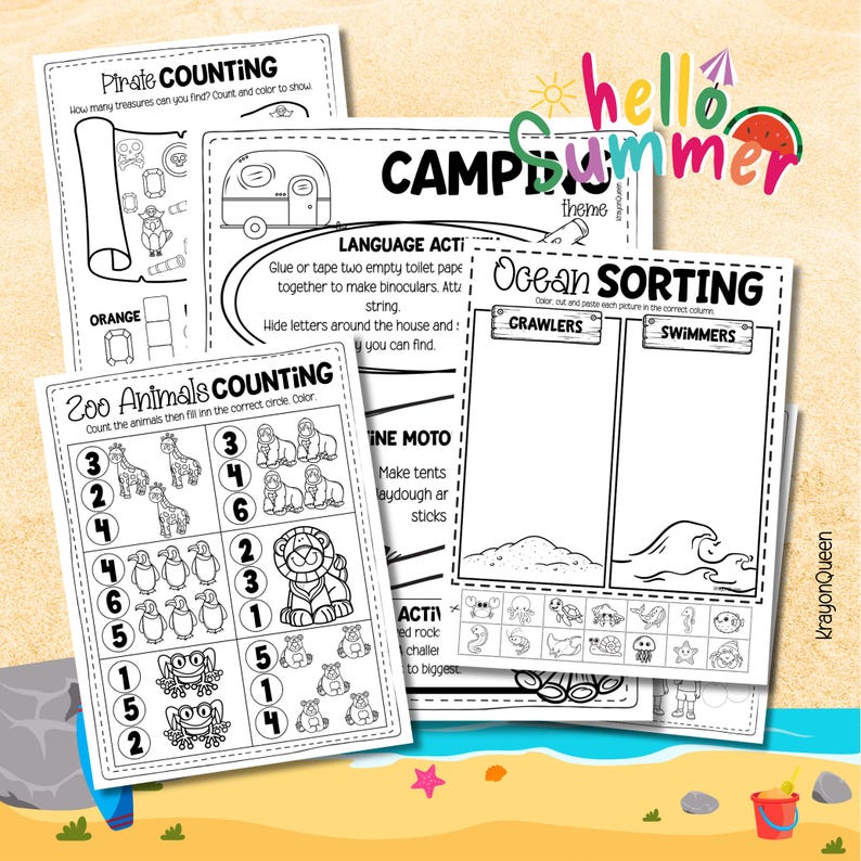 Personalized Summer Activity Book: 10-Week Learning Workbook