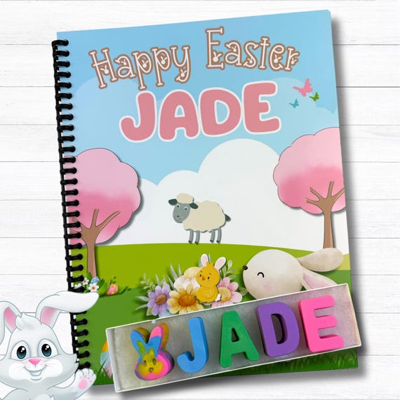 Personalized Easter Coloring Book & Crayons - Kids Easter Gift