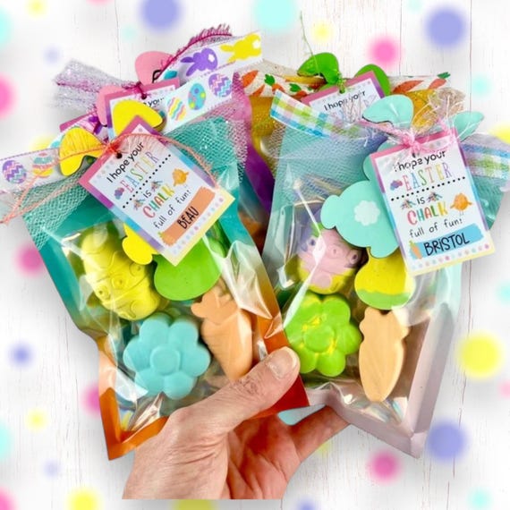 Personalized Easter Chalk Set: Bunny & Carrot Sidewalk Chalk