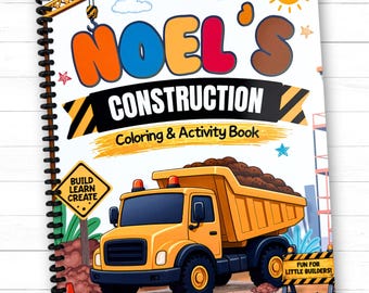 Personalized Construction Activity Book for Kids | Ages 2-6