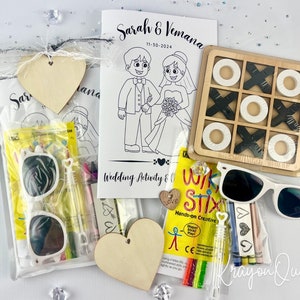 Personalized Wedding Coloring Book for Kids - Fun Wedding Favors & Activity Packs - Perfect for Wedding Kids Table and Registry Gifts