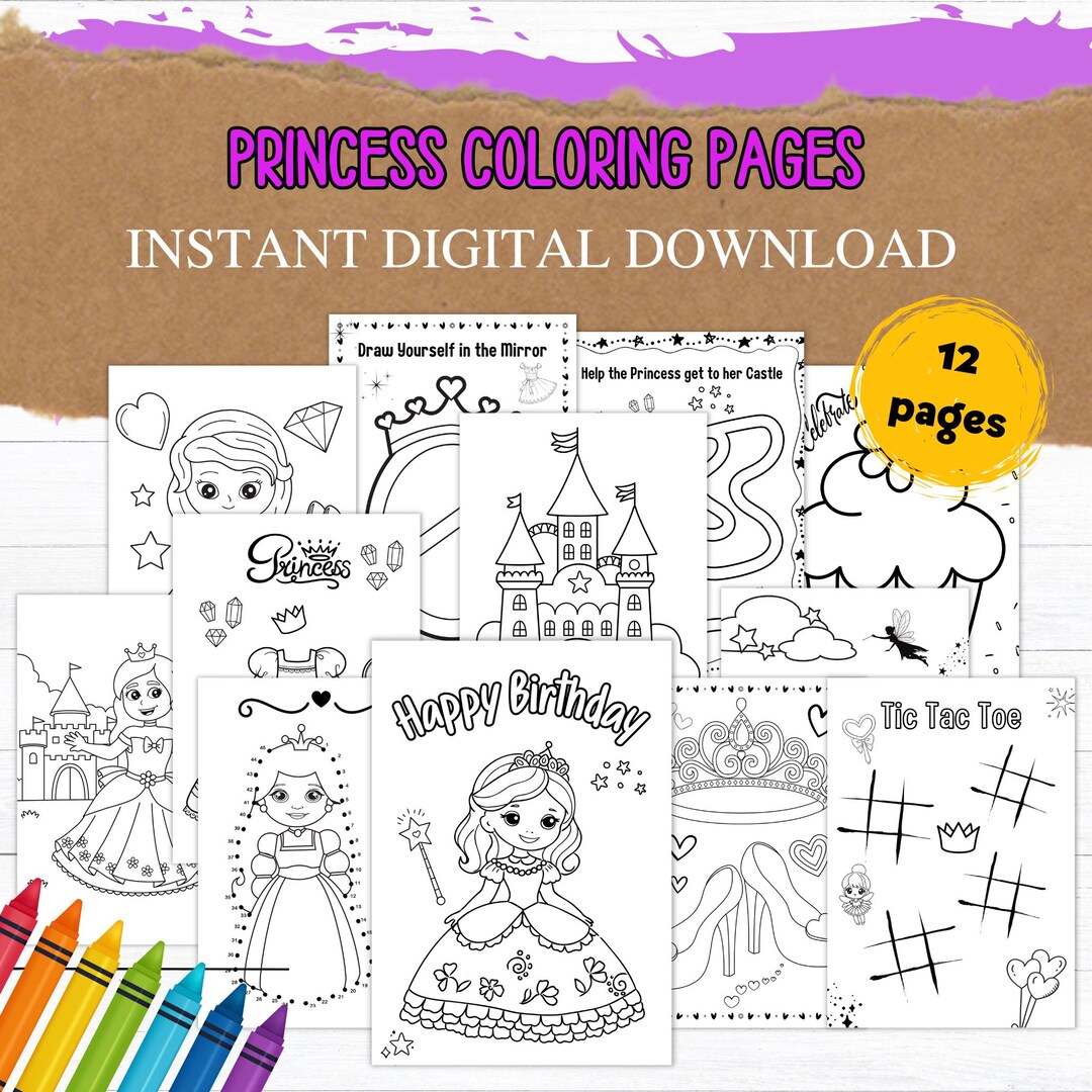 Printable Princess Coloring Pages - Unique Designs for Kids Princess ...