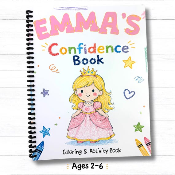Personalized Kids Affirmation Coloring Book, ABC Preschool Workbook Ages 2-6 Gift