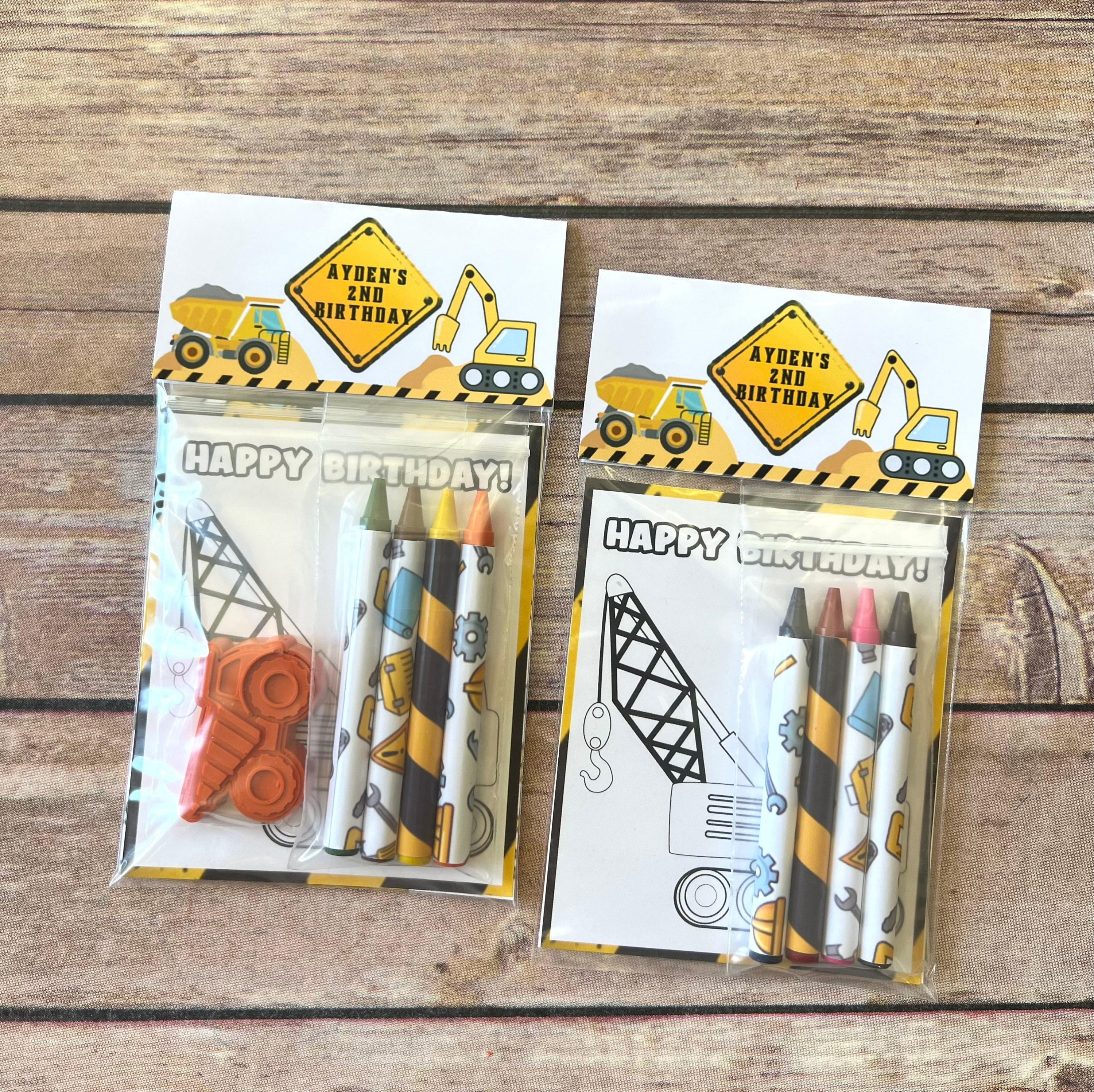 Construction Mini Color Packs. Personalized. Party Favors. Kids Gifts.  Class Favors. Truck Crayons. Dump Truck Crayons. Birthday Favors. 