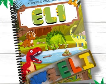 Personalized Dinosaur Activity Books for Kids: Engaging Coloring Fun - Unique Kids Gifts for Birthdays and Holidays