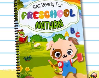 Personalized Preschool Readiness Activity Workbook for Toddlers