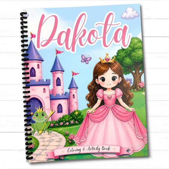 Princess Coloring Activity Book for Girls | Personalized Kids Gift
