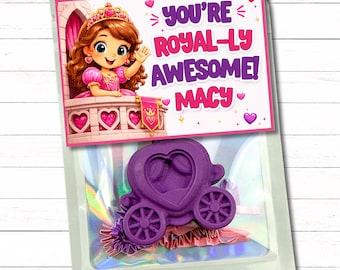 Classroom Valentines with Crayons | Personalized Princess Cards