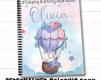 Personalized Unicorn Coloring Book for Girls | Custom Name Activity Book (Ages 2-6)