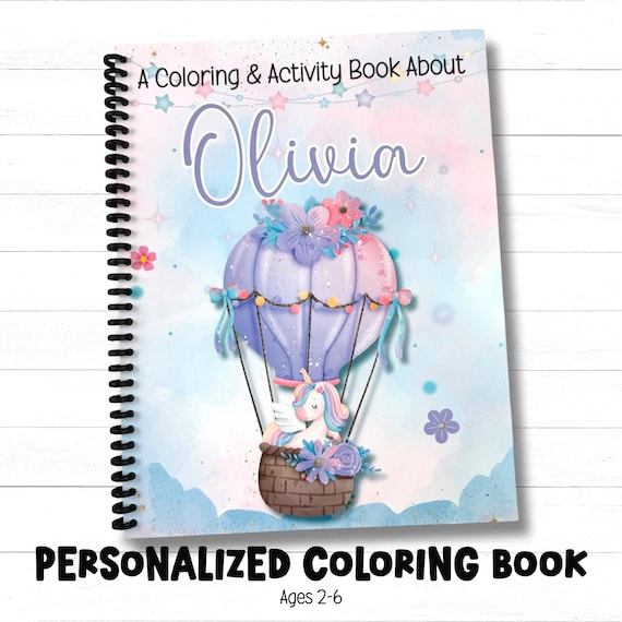 Personalized Unicorn Coloring Book for Girls | Custom Name Activity Book (Ages 2-6)