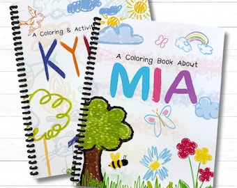 Personalized Kids Coloring Book - Fun Activity Travel Book