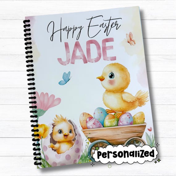 Personalized Easter Coloring Book - Kids Easter Gift - Basket Stuffer