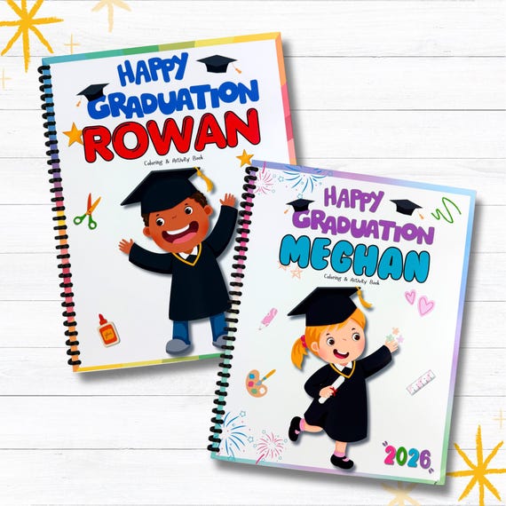 Personalized Graduation Coloring & Activity Book : Kids Keepsake Gift