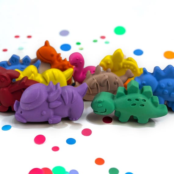 Dinosaur Crayons: Colorful Kids Birthday Party Favors