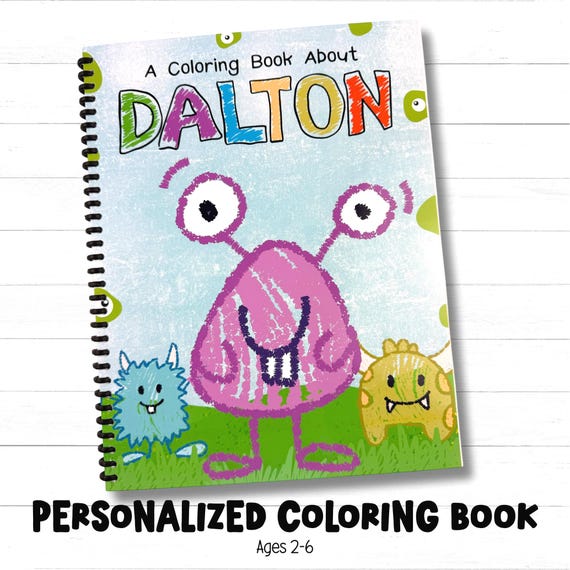 Personalized Monster Coloring Book | Custom Name Activity Book | Toddler Preschool Gift Ages 2–6