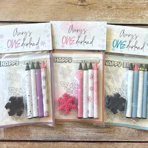 Personalized Winter Onederland Mini Color Packs - Snowflake Crayons for Kids' Gifts, Party Favors, Birthdays, and More