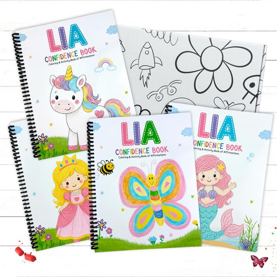 Personalized Girls Confidence Coloring Book Custom Name ABC Affirmations Workbook
