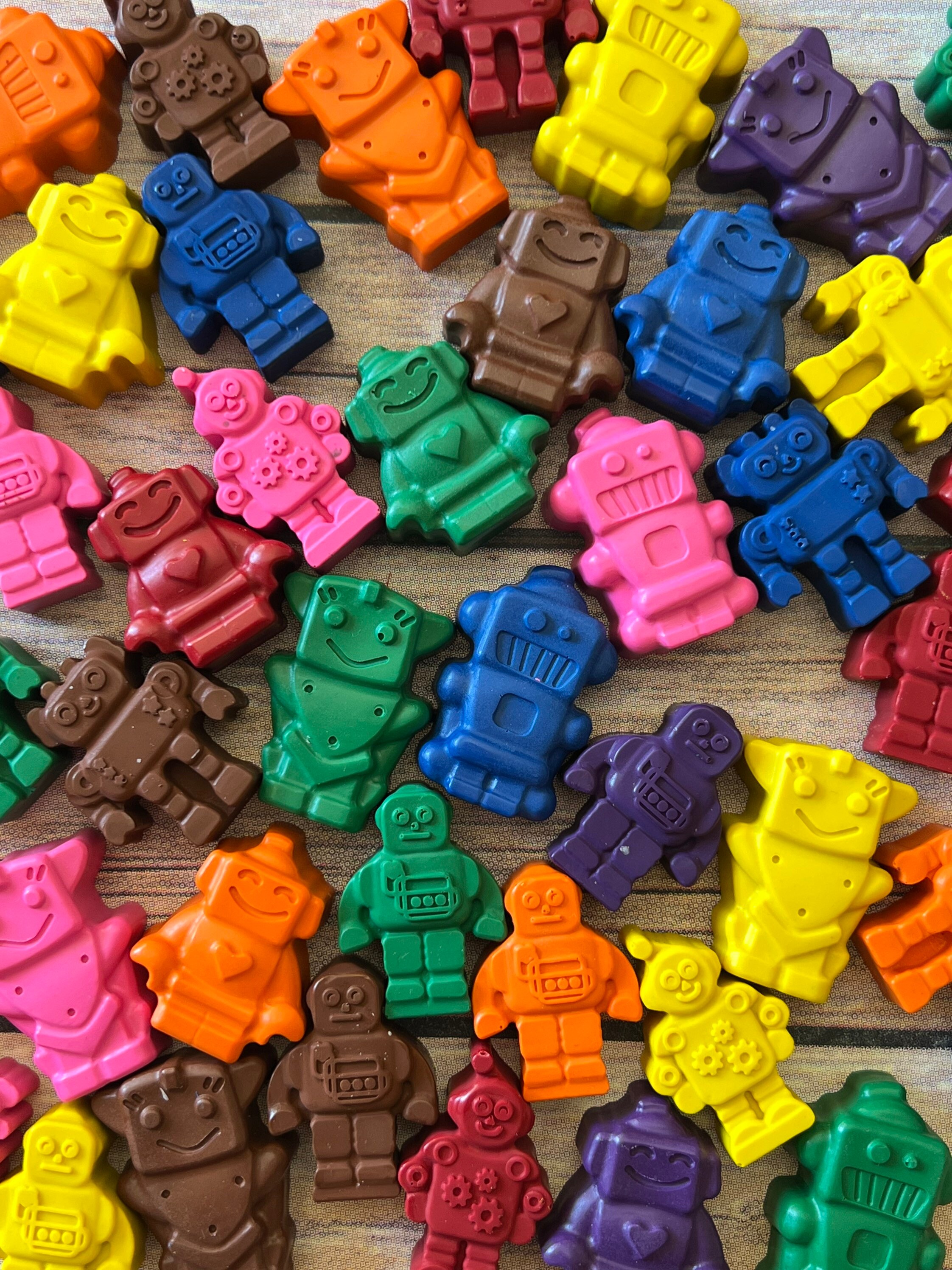 Colorful Robot Crayons Exciting Kids Birthday Favors Etsy