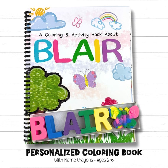 Personalized Kids Coloring Book | Name Cover, Activity Pages, Ages 2-6