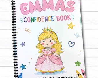Personalized Kids Affirmation Coloring Book, ABC Preschool Workbook Ages 2-6 Gift