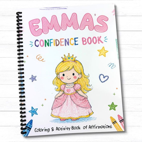 Personalized Kids Affirmation Coloring Book, ABC Preschool Workbook Ages 2-6 Gift