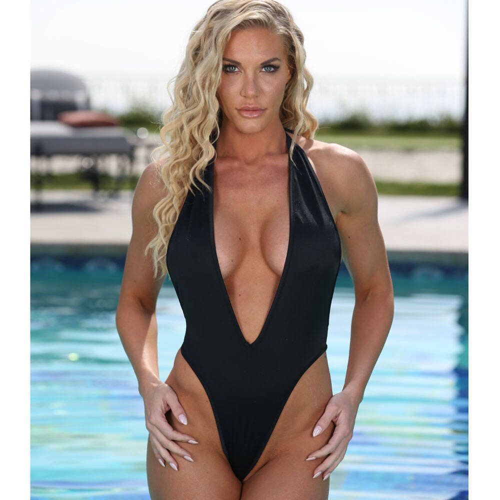 Sexy One Piece Swimwear Monokini Swimsuit Tank With Plunging - Etsy