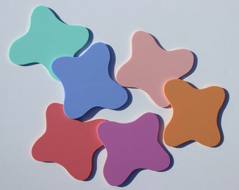 Blob Coaster / Wavy Squiggle Trinket / Candle Tray - Aesthetic Irregular Edge - Pink, Purple, Blue, Mint and Orange