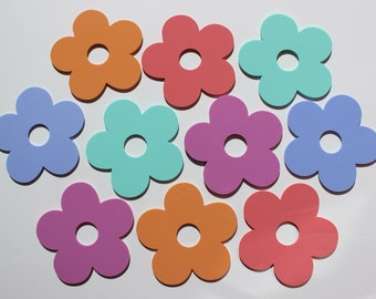 Daisy Coaster / Flower Trinket / Candle Tray - Aesthetic Scalloped Edge - Pink, Purple, Blue, Mint and Orange