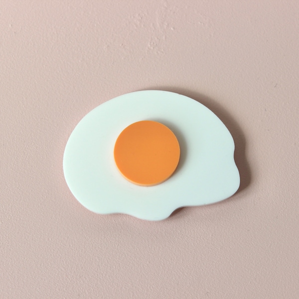 Egg Fridge Magnet - Fried Egg Acrylic Home Office Organiser - Gift