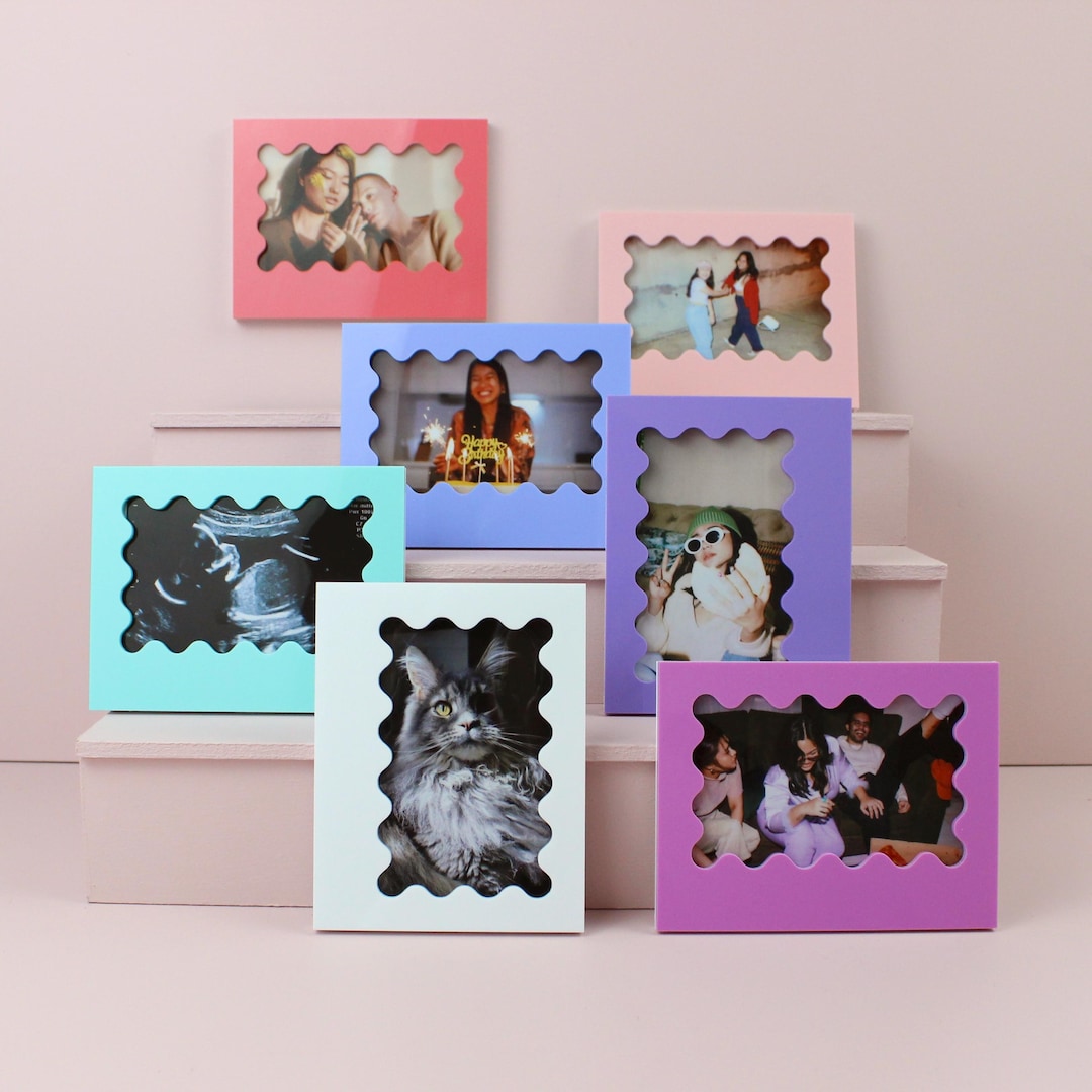 Wavy Instax Wide Photo Frame: Dorm Decor, Bestie Gift, Magnet Option - Etsy
