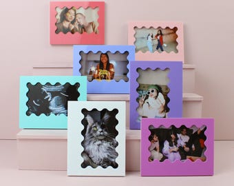 Wavy Instax Wide Photo Frame: Dorm Decor, Bestie Gift, Magnet Option