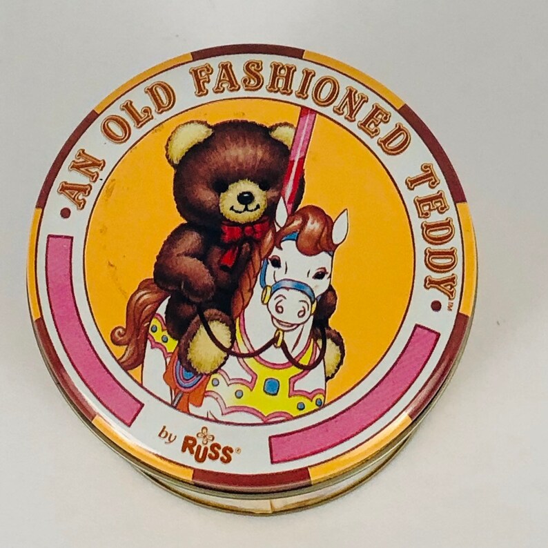 Russ Tin An Old Fashion Teddy Bear Merry Go Round Vintage