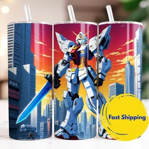 Anime Gundam 20oz Tumbler With Straw
