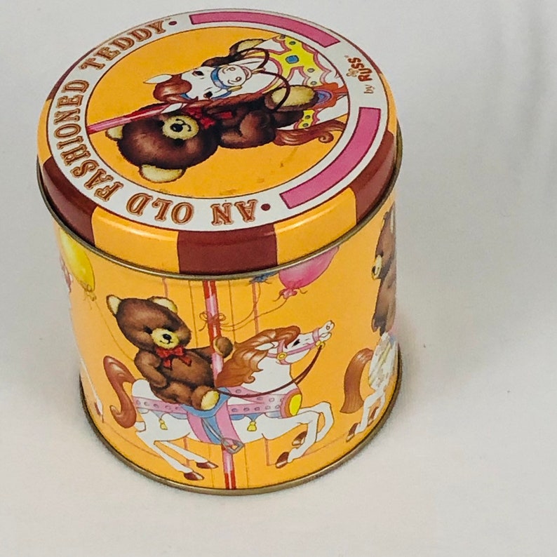 Russ Tin An Old Fashion Teddy Bear Merry Go Round Vintage