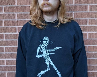 Cowboy Skeleton Gunslinger crewneck sweatshirt