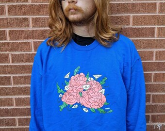 Floral Peonies crewneck sweatshirt